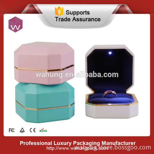 Fashionable ring lighting box & Luxury jewelry box with LED (WH-4360)